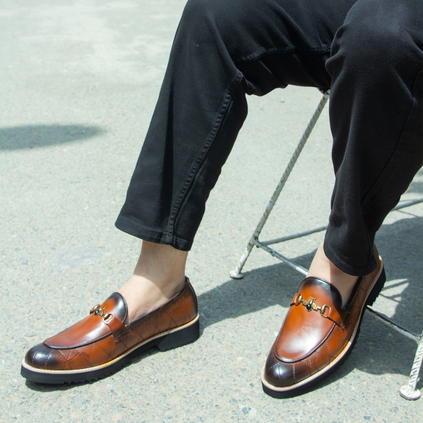 Artisans Handmade Men Smart Stride Leather Penny Loafers - 25029