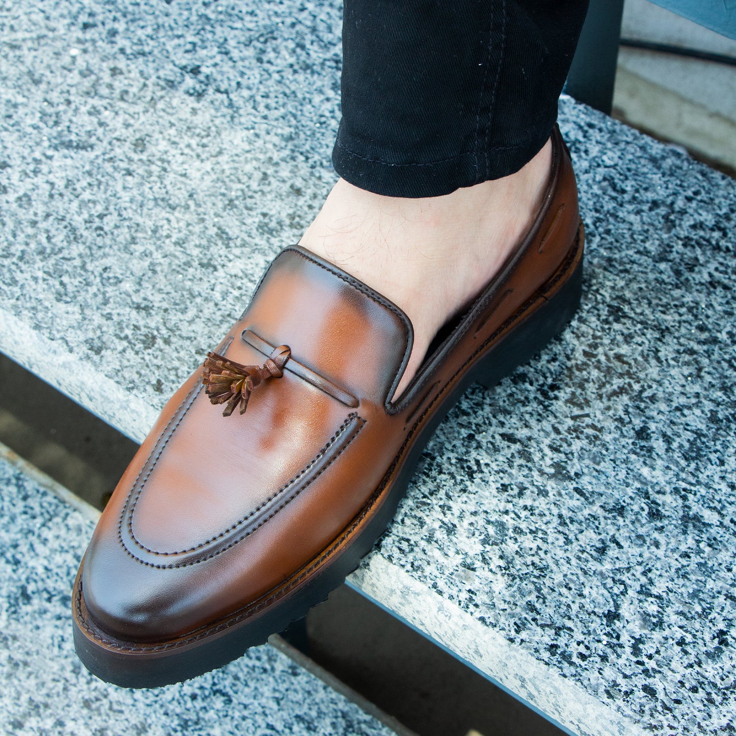 Artisans Handmade Roma Penny Italia Leather Loafers - 25038