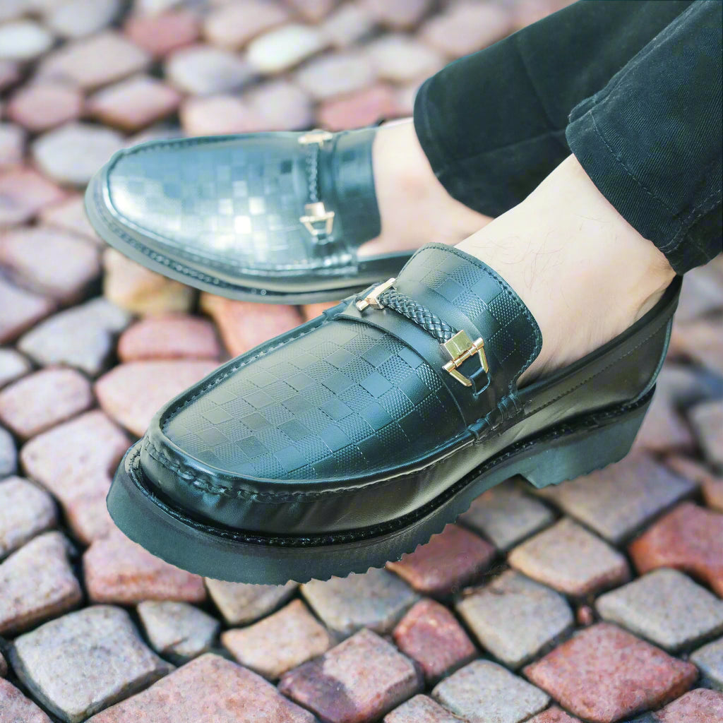 Artisans Handmade Square Textured Shoes-25053