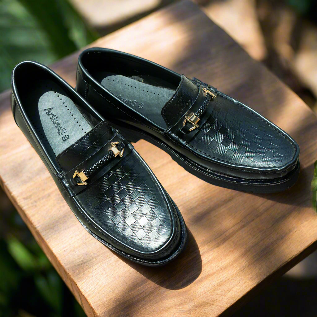 Artisans Handmade Square Textured Shoes-25053