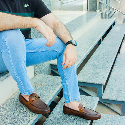 Artisans Handmade Mens Italian Style Foldable Leather Shoes-25042