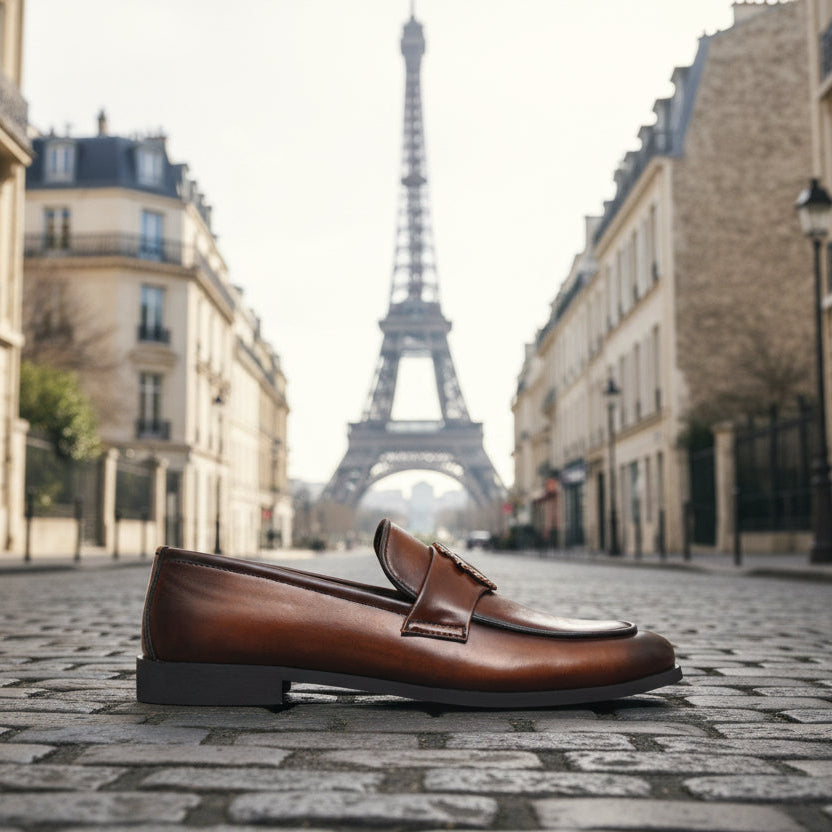 Artisans Handmade Brown Leather Dress Shoes - 25001
