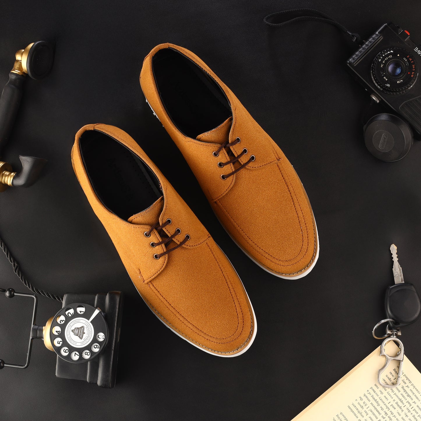 Artisans Handmade Old Money Style Moccasins Suede Leather Shoes - 25025