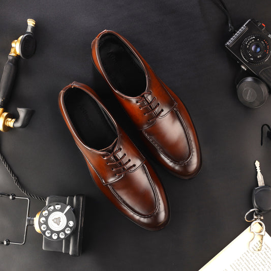 Artisans Handmade Leather Formal Coffee Oxford Dress Shoes - 25027