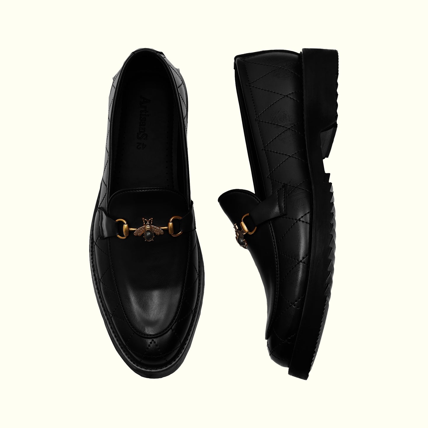 Artisans Handmade Men Smart Stride Leather Penny Loafers - 25029