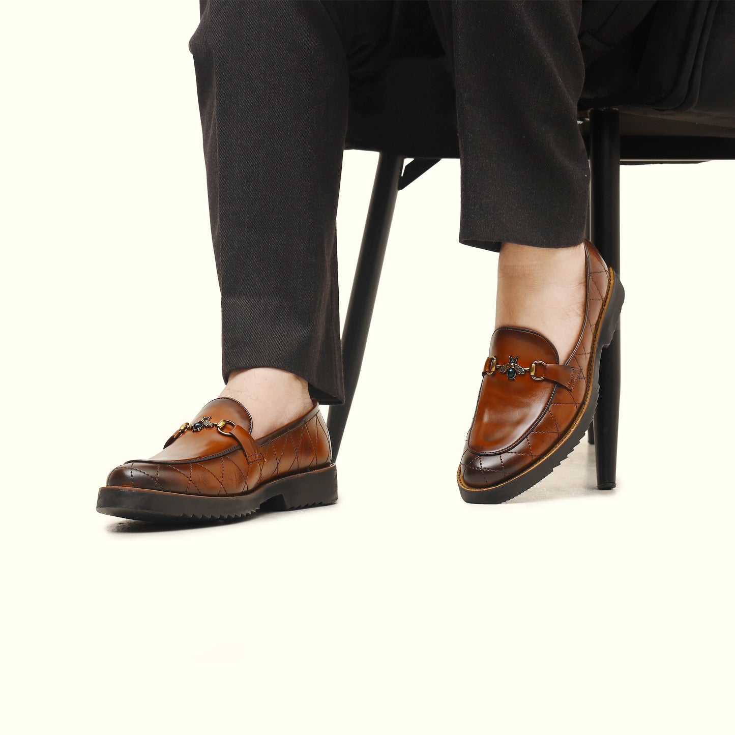 Artisans Handmade Men Smart Stride Leather Penny Loafers - 25029
