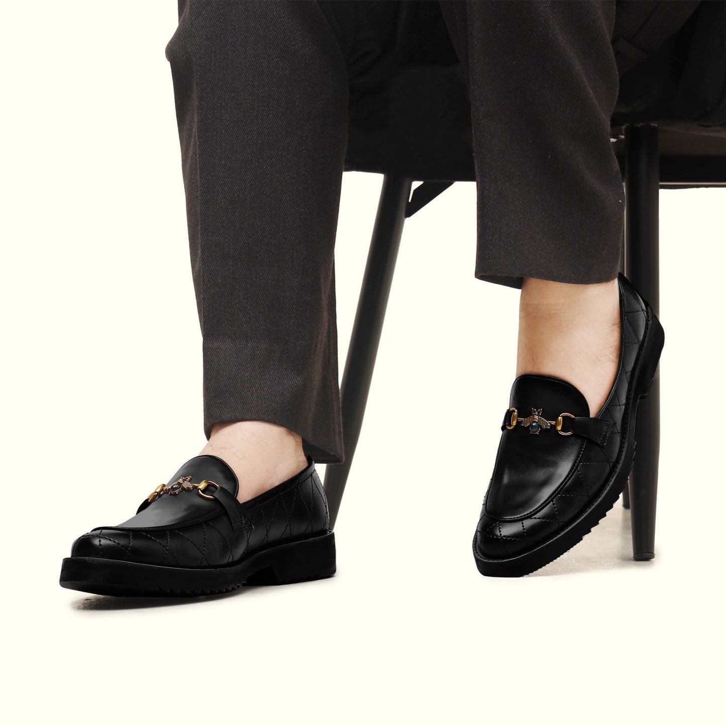Artisans Handmade Men Smart Stride Leather Penny Loafers - 25029