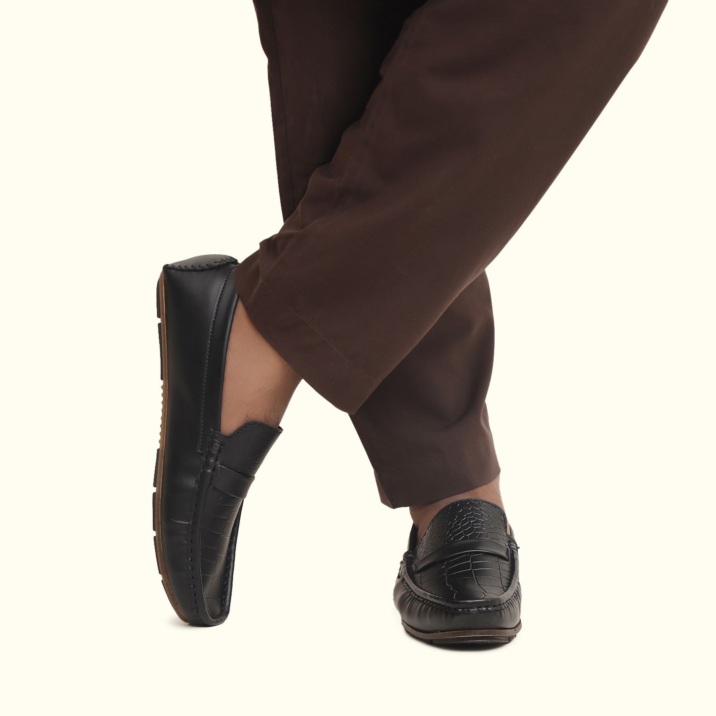 Artisans Handmade Stiletto Leather Pumps Driving Shoes - 35003