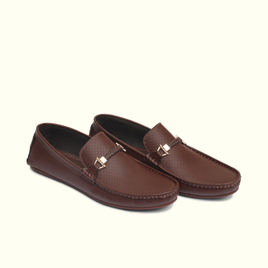 Artisans Safari-Inspired Handmade Leather Slip-on Loafers - 35006