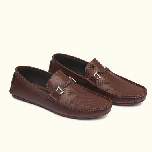 Artisans Safari-Inspired Handmade Leather Slip-on Loafers - 35006