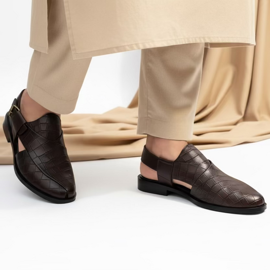 Artisans Handmade Leather Croc Kheri chappal - 5521