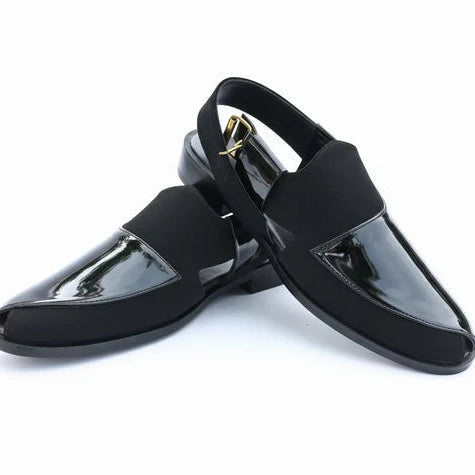Artisans Handmade Patent Leather Half Cut Pattern Khairi- 5522