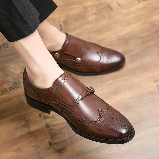 Artisans Handmade Double Monkstrap Brougue Shoes - 25054