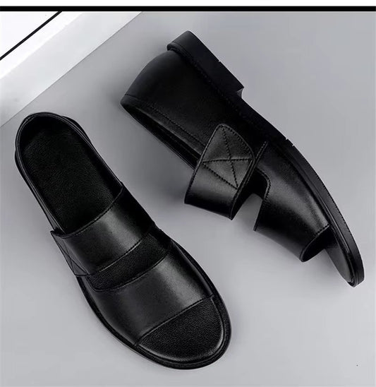 Artisans Handmade Men Non-slip Leather Summer Sandals - 4002 CBA