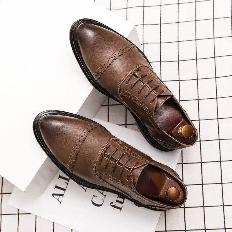 Artisans Handmade Oxford Prestige Toe Cap Leather Shoes - 25034