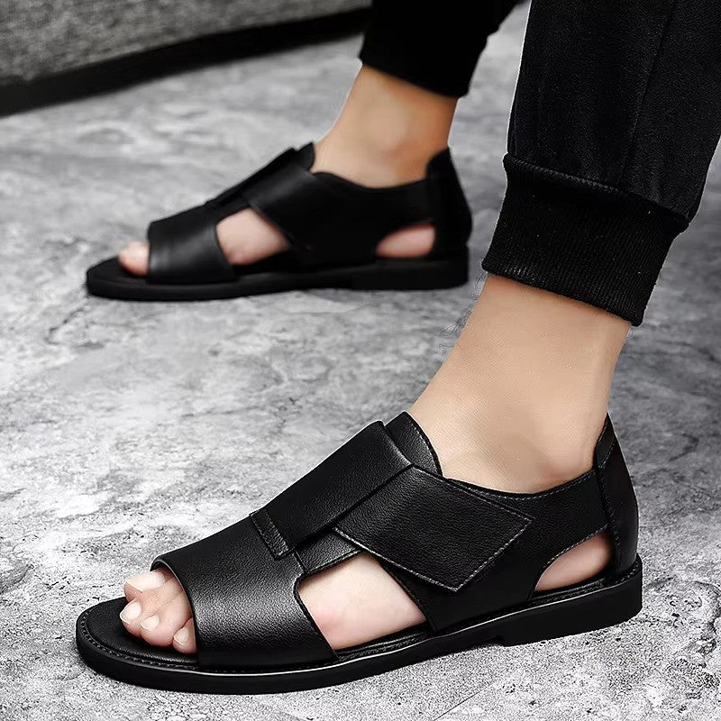 Artisans Handmade Leather Roman Sandals for Men Non-slip Beach Slippers- 5503