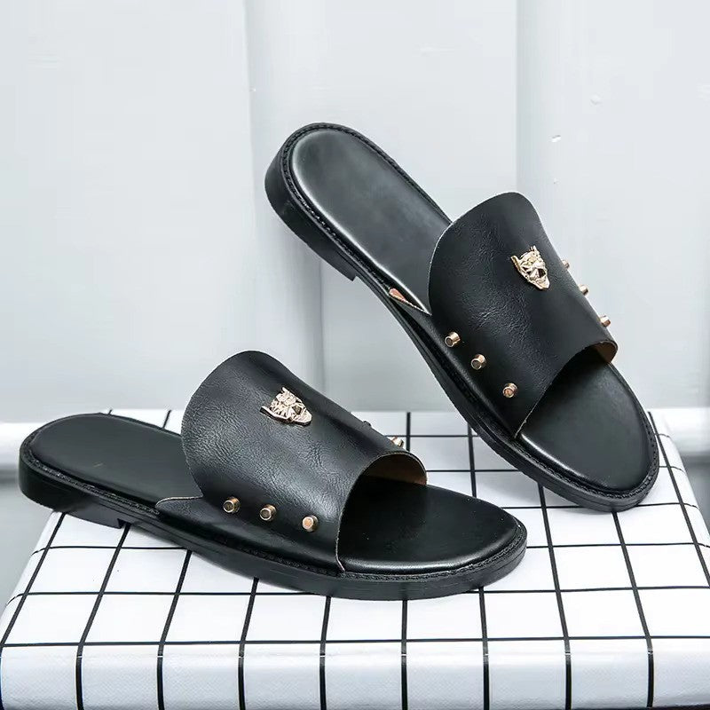 Artisans Handmade Casual One Word Flat Heel Slippers - 4001 CBA
