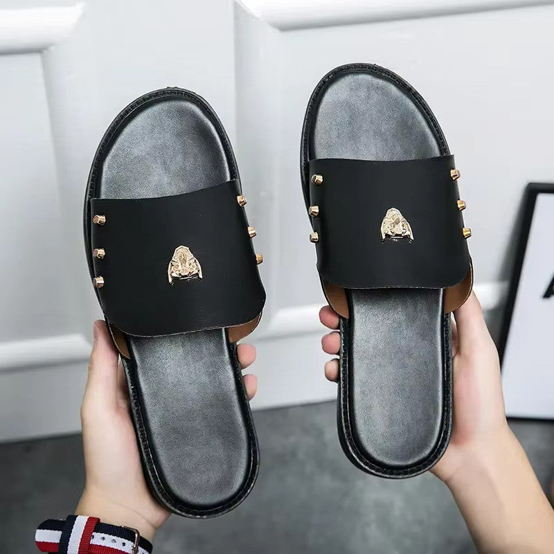 Artisans Handmade Casual One Word Flat Heel Slippers - 4001 CBA