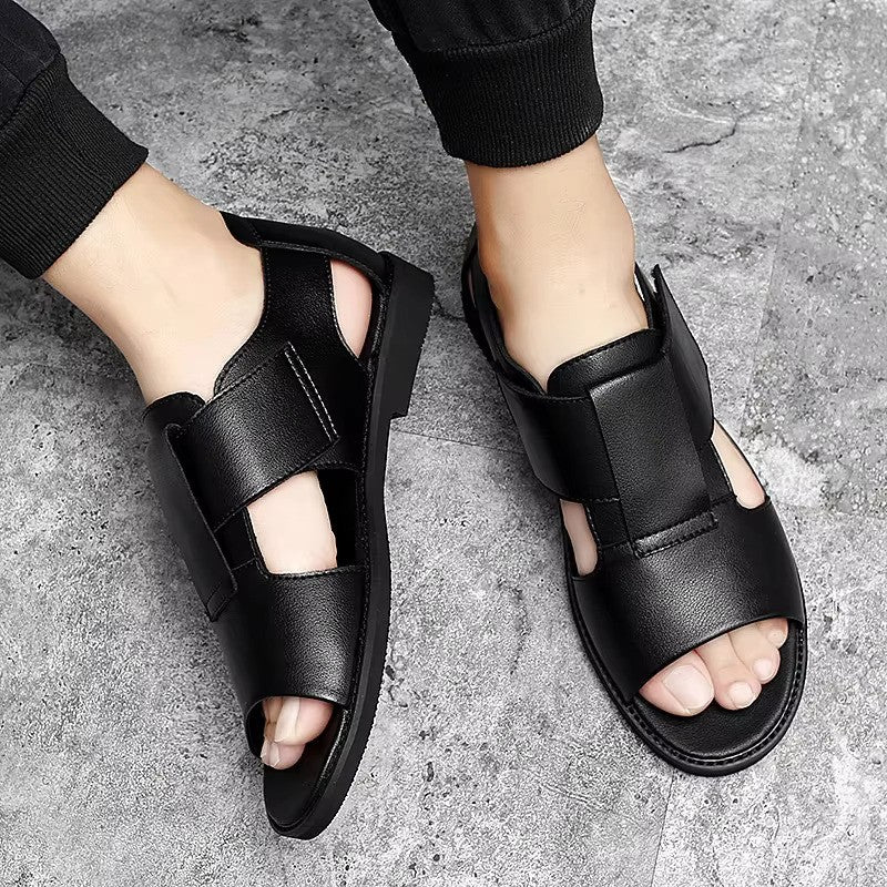 Artisans Handmade Leather Roman Sandals for Men Non-slip Beach Slippers- 5503