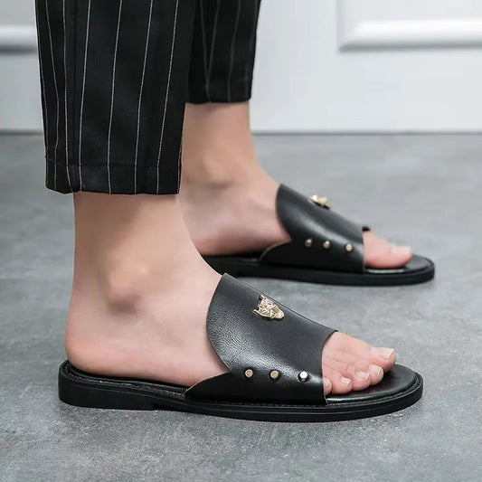 Artisans Handmade Casual One Word Flat Heel Slippers - 4001 CBA