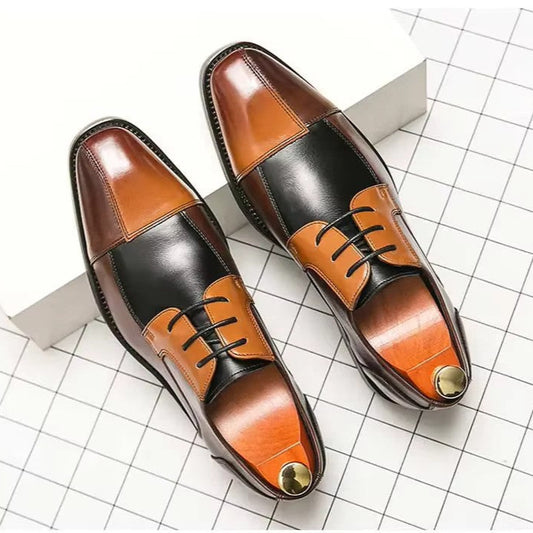 Artisans Handmade Men Elegant Business Oxford Caballero Designer Leather Shoes - 25037