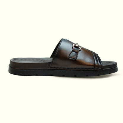 Artisans Handmade Dual-Tune Buckle Slipper - 5513