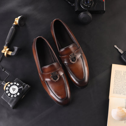 Artisans Handmade Brown Leather Dress Shoes - 25001