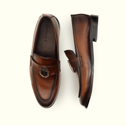 Artisans Handmade Brown Leather Dress Shoes - 25001