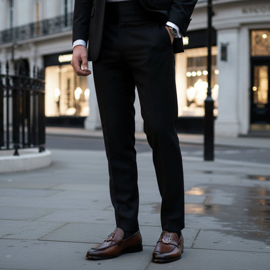 Artisans Handmade Brown Leather Dress Shoes - 25001