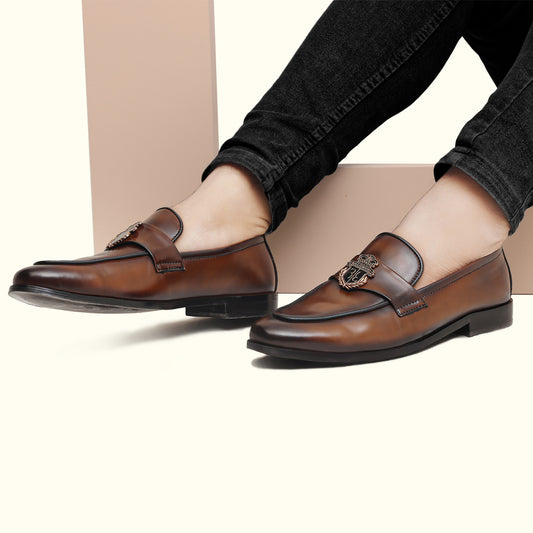 Artisans Handmade Brown Leather Dress Shoes - 25001