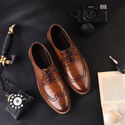 Artisans Handmade Men Luxury Brogue Leather Shoes - 25012