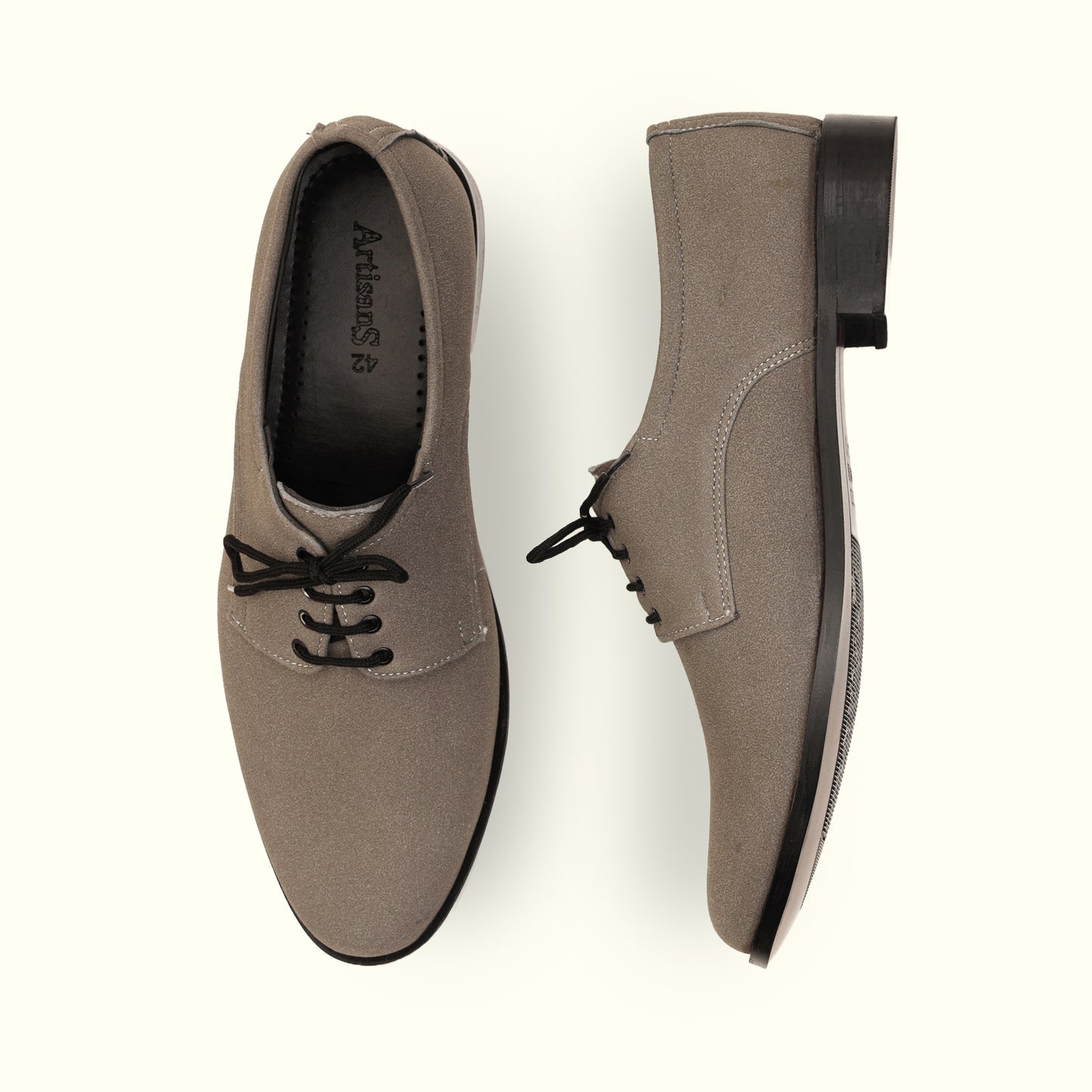 Artisans Handmade Gray Suede Leather Shoes- 25019