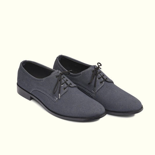 Artisans Handmade Charcoal Grey Suede Leather Shoes - 25020