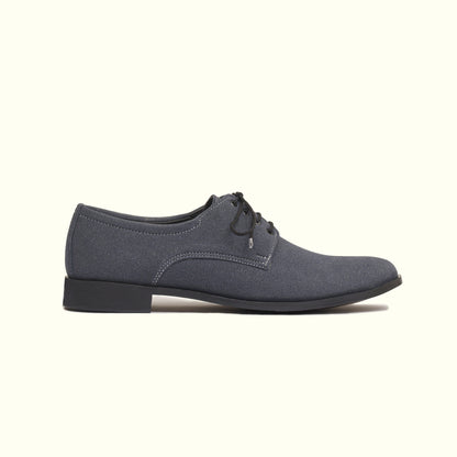 Artisans Handmade Charcoal Grey Suede Leather Shoes - 25020