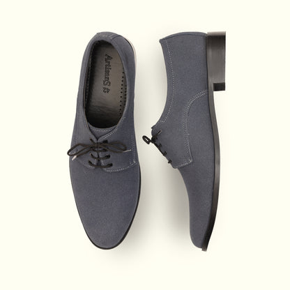 Artisans Handmade Charcoal Grey Suede Leather Shoes - 25020