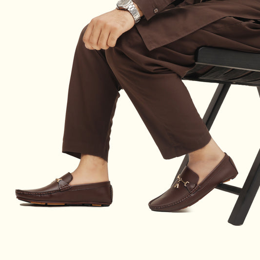 Artisans Handmade Luxe Leather Slip-on Loafers Driving Shoes - 35001