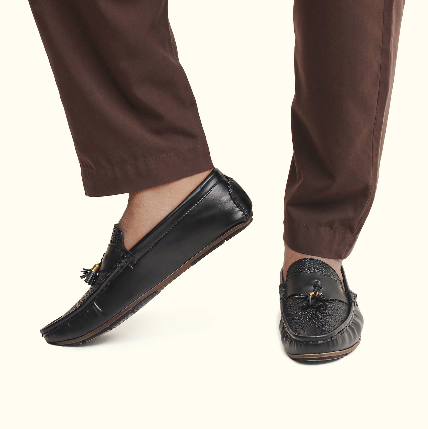 Artisans Handmade Pure Leather Classic Tassel Slip-on Loafers -35005