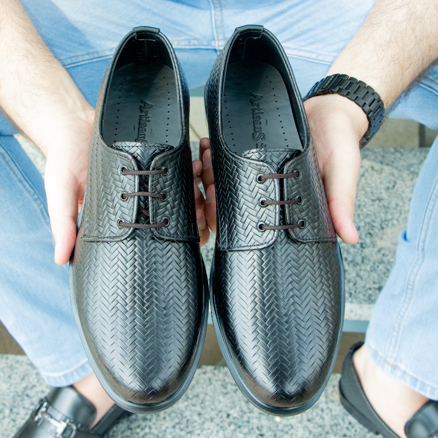 Artisans Handmade Oxford Leather Shoes - 11003 CBA