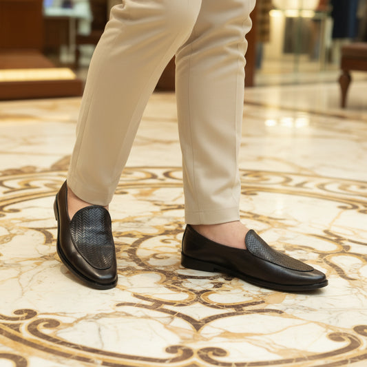 Artisans Handmade Premium Knitted Leather Moccasin - 11001 CBA