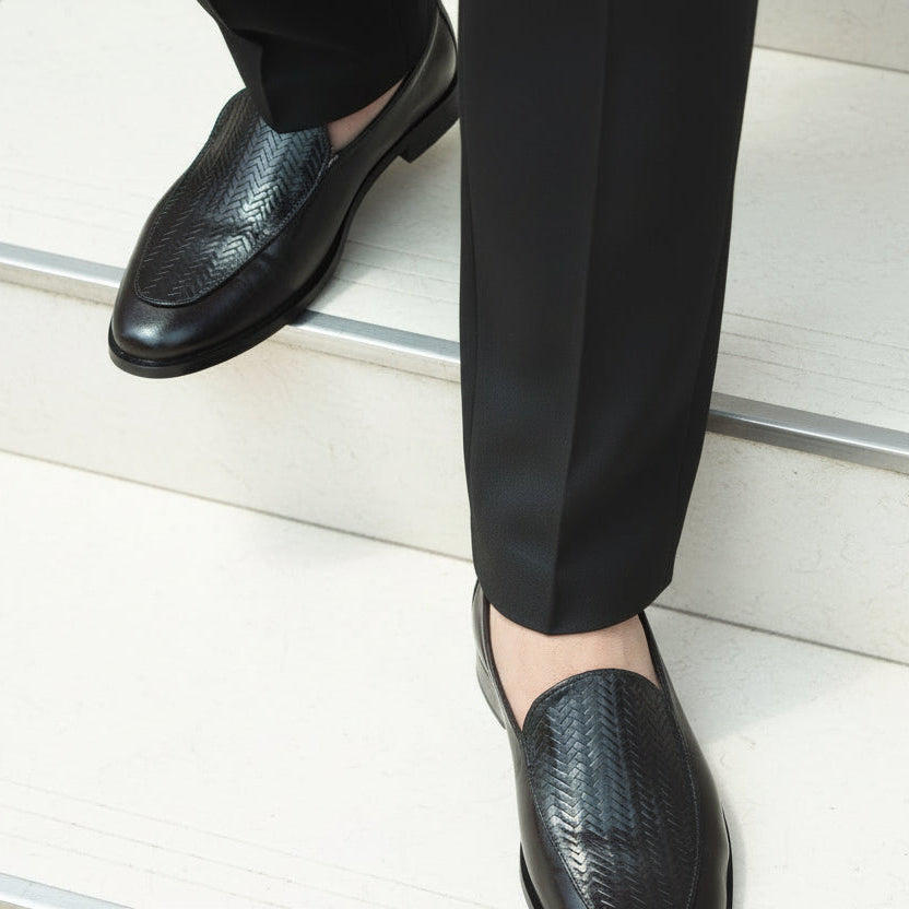 Artisans Handmade Premium Knitted Leather Moccasin - 11001 CBA