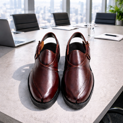 Artisans Handmade High Sole Leather Khairi- 5508