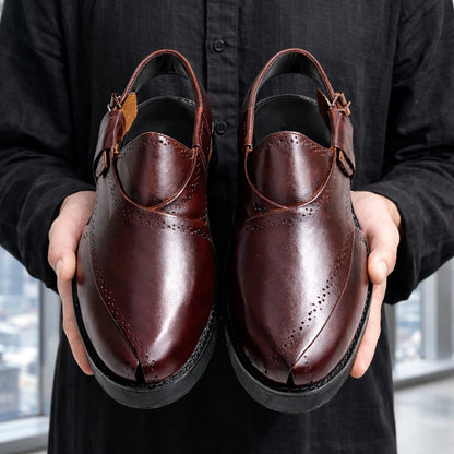 Artisans Handmade High Sole Leather Khairi- 5508