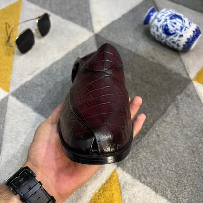 Artisans Handmade Leather Croc Khairi- 5521
