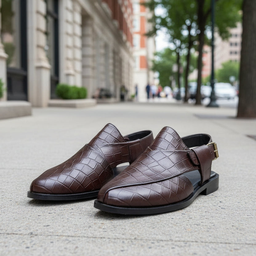 Artisans Handmade Leather Croc Khairi- 5521