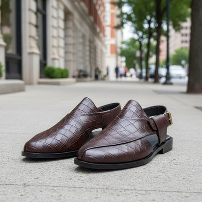 Artisans Handmade Leather Croc Khairi- 5521