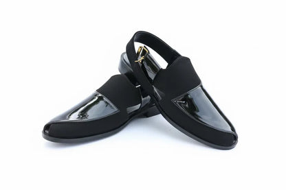 Artisans Handmade Patent Leather Half Cut Pattern Khairi- 5522