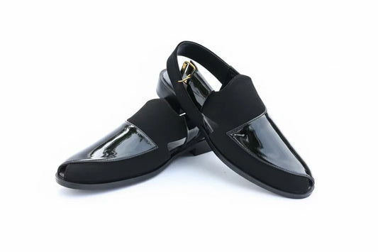 Artisans Handmade Patent Leather Half Cut Pattern Khairi- 5522