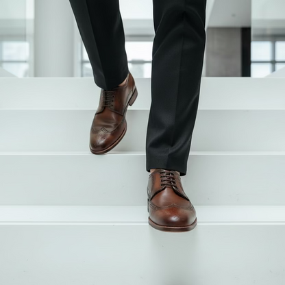 Artisans Handmade Men All Premium Leather Brogue Leather Shoes - 25023