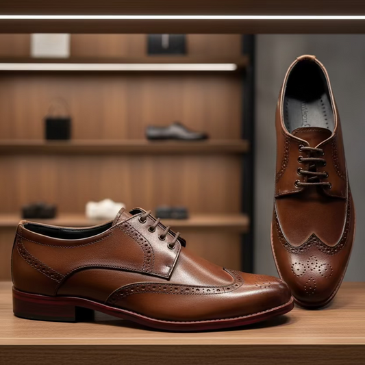 Artisans Handmade Men All Premium Leather Brogue Leather Shoes - 25023