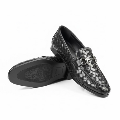 Artisans Handmade Grid Styled Leather Luxury Shoes- 25052